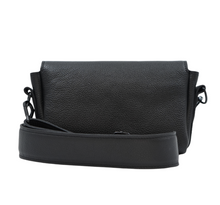 Load image into Gallery viewer, Borsetă damă elegantă din piele naturală neagră, vedere spate