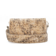 Load image into Gallery viewer, Beige snake pattern bag on a white background