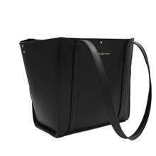 Load image into Gallery viewer, Geanta mare dama piele naturala neagra, tote bag eleganta pentru femei, vedere frontala