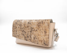 Load image into Gallery viewer, Bag with snake print on a white background
